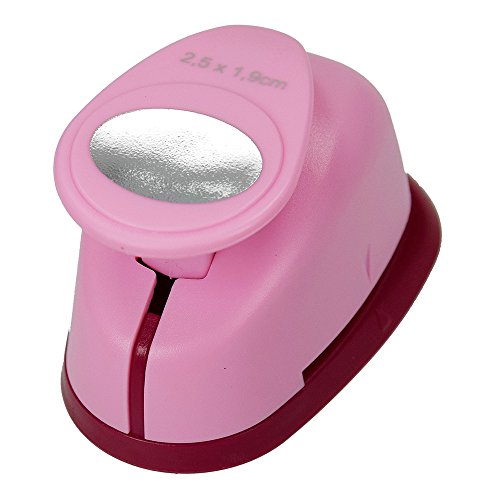 efco 1791016 Stanzer M, Oval Motivstanzer, Kern: Metall, Pink, 7,5 x 5 x 5 cm