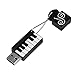 Produktbild LouiseEvel215 Cartoon Klaviertastatur USB Stick Musikinstrumente Modell Flash Drive 8 GB 16 GB 32 GB 64 GB Creative Pen Drive mit Schlüsselbund