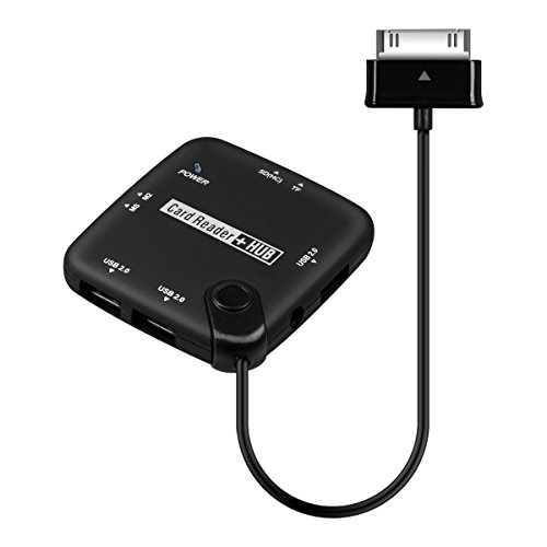 kwmobile 7in1 Multi Card Reader Adapter OTG Connection Kit 30 Pin für Samsung Galaxy Tab 2 10.1 P5100 / P5110 mit Anschluss für USB 2.0 / SD Karte / Micro SD Karte u.v.m. - 3