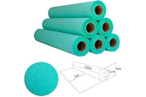 MUNTRADE Papel de camilla Parafinado (caja de 6 unidades) de 0,60 x 60m (1,5kg) | Rollo Color Verde Parafinado Sin Precorte