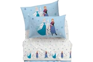 Caleffi Lenzuolo singolo Frozen star cotone (lenzuolo superiore 155x280 + 1 federa 50x80 + 1 lenzuolo inferiore con angolo x materasso 90x200)