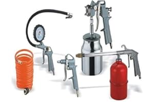 MEDEX MOBILITY Medex 5 Piece air Tool kit Air Hose Tyre Inflator Fluid Gun air Hose Spray Gun