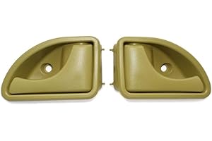 Viviance Poignée de porte intérieure avant gauche et droite compatible avec Renault Kangoo I 1997-2007 Twingo I 1993-2007 - Type A Jaune à gauche et à droite