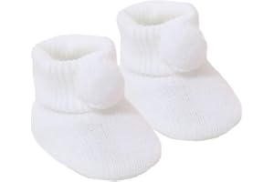 Soft Touch Baby Boys Girls Pom Pom Booties Baby Pom Pom Bootees Booties Size NB-3 Months S408