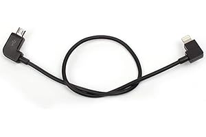 Linghuang 30 cm Micro USB to iOS Data Cable for Connecting Smartphones/Tablets with Remote Control for DJI Mini SE/Mavic Mini/Pro/Spark/Mavic Air/Mavic 2