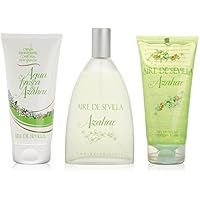 Aire De Sevilla Agua Fresca De Azahar- Set de 3 Piezas: Agua de tocador 150ml, Gel de Ducha y Crema Hidratante Corporal