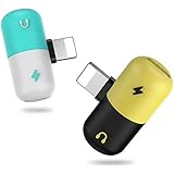 Hunterian 2 In 1 Charging Audio Adapter For iphone X 7 8 Mini Pill Capsule Adapter Lighting Charging+Listening+Call Charging 