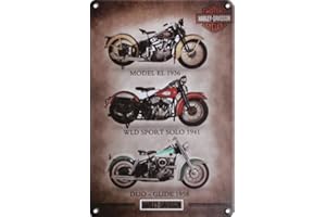 Ducomi Quadri Vintage Targhe Metallo Decorative Cucina e Casa - Targa 20 x 30 cm con Stampe Americane Decorazione Muro Parete - Quadro Metallico Appendere - Poster Arredo Soggiorno (Moto 50423)