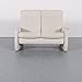 Produktbild Himolla Designer Stoff Sofa Beige Zweisitzer Couch Strukturstoff Funktion #6076
