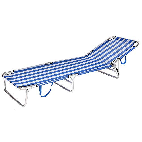 JUINSA Tumbona Plegable Aluminio 190x58x25cm, Rayas, 190 x 58 x 25 cm