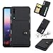 Produktbild JiuRui Zubehör Huawi P20 Pro, Horizontale Flip Folio Case Brushed Stoff Textur Pouch Case mit Wallet & Holder (Color : Black)