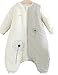 Produktbild baby winter schlafsack Junge Mädchen strampler mit Fußen kinder schlafanzug Baumwolle Overalls 3.5 tog. (90cm: 18-36 Monate, Löwenzahn Streifen)