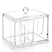 Pusheng Clear Q-tip Swab Acrylic Cotton Pad Organizer Box Cosmetic Stick Holder Storage