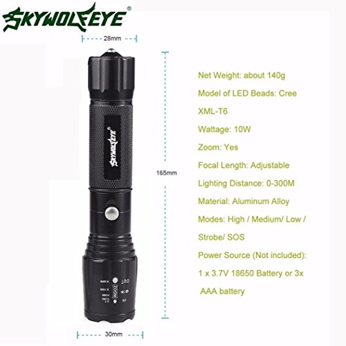 Oyedens Bevorzugte 5000lm Cree Xm-L T6 LED Wiederaufladbare Taschenlampe Lampe Ac + LadegeräT - 6