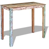 mesas altas bar vintage Color: multicolor. vidaXL - Mesa de Bar (Madera Maciza reciclada, Estilo Antiguo)