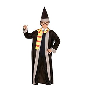 Childs Wizard Robe with Scarf & Hat Fancy Dress Disfraz