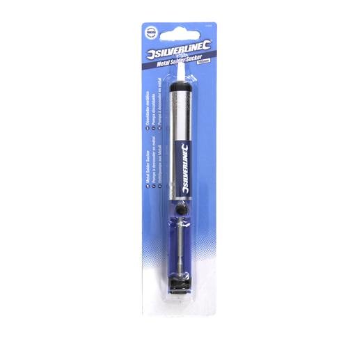 Silverline 633609 Entlötpumpe aus Metall 185 mm