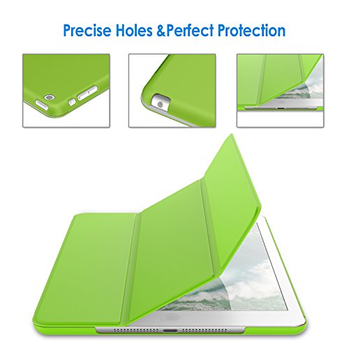 JETech® GOLD Slim Fit iPad mini 1/2/3 Hülle Schutzhülle Etui Tasche mit Ständer Funktion und Eingebautem Magnet für Einschlaf/Aufwach für Apple iPad mini, iPad mini 2 mit Retina Display und iPad mini 3 Smart Case Cover (Grün) - 5