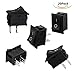 Produktbild LED-Schalter Kippschalter Rocker Switch, Gifort 20 stücke 250 v 10A Wippschalter Auto Boot Schalter Rocker Druckschalter Schwarz