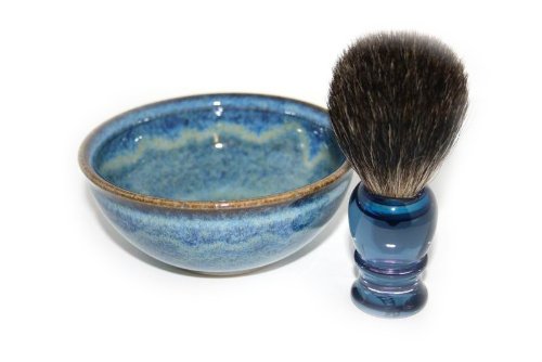 3-piece Shaving Brush set Blue Ocean