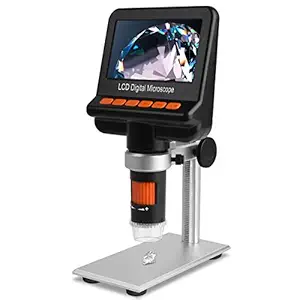 LCD Digital Microscope with Polarizer, 720P 500x Magnification for SMD Soldering Work Jewelers Coins Collection