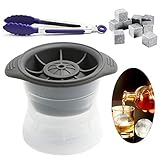 ✔【Diseño funcional de Sphere Molde de Hielo】- Traiga un perfecto hockey de hielo de 6 cm para amigos e invitados. Presione la parte superior sobre la base y rellene la redondo Bola de hielo en la línea correspondiente a través del orificio de llenado y coloque el molde en el congelador. Dado que el gel de sílice mantiene su flexibilidad incluso cuando está congelado, es fácil sacar un gran hockey sobre hielo del molde.