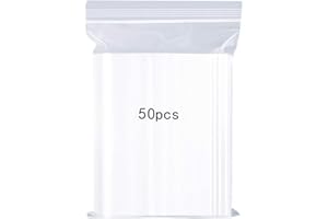 MERIDY YOFADCI Zip Bolsas Bolsa Reutilizable Fuerte Cerradura de Cremallera, Engrosamiento y Duradero, Aplicar a Almacenamiento Bolsa De Almacenamiento De 22x32cm 50PCS