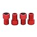 Produktbild VORCOOL 4 STÜCKE Fahrrad Aluminiumlegierung Französisch Presta zu Schrader Ventiladapter Konverter MTB Rennrad Mountainbike Rohrpumpe Kompressor Ventil Adapter Reparatur Werkzeuge (rot)