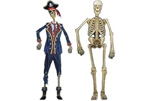 Ditzy Doll HALLOWEEN 5FT JOINTED HANGING SKELETON - Single Assorted Party Decoration House Poseable Spooky Characters Fun