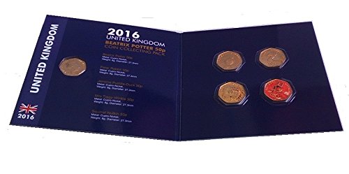 Brand New BU 2016 Full Set Beatrix Potter 24K carat Gold Plated 50p Fifty Pence Coin With Album (Full Sets with album)