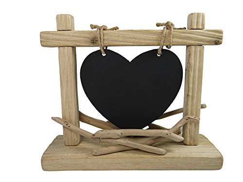 khevga Holz-Tafel "Herz" Deko für Hochzeit Candy-Bar
