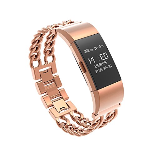 Preisvergleich Produktbild Royalr Edelstahl-Uhrenarmband-Smart-Handgele... Denim-Kettenarmband-Gurt für Fitbit Aufladen 2