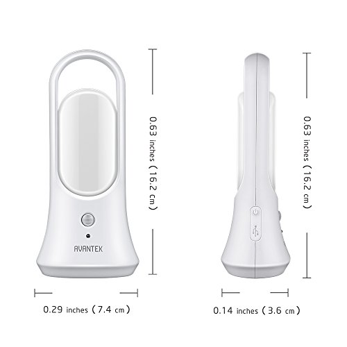 AVANTEK Nachtlicht mit Bewegungsmelder und Dualsensor, Taschenlampe Notlicht mit eingebautem Akku für Zimmer, Stromausfall und Autoreisen - 7