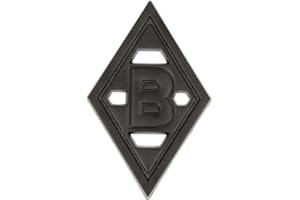 Borussia Mönchengladbach Auto-Logo Raute | 3D Aufkleber in Schwarz-Matt | Wetterfest & waschanlagenbeständig | Fanartikel fürs Auto