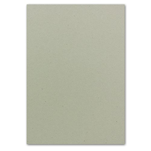 20 Stück Buchbinderpappe DIN A5 | Stärke 1,5 mm | Grammatur: 920 g/m² | Format: 21,0 x 14,8 cm | Farbe: Grau-Braun | 20 Stück - 3