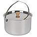 Produktbild Feuertopf aus rostfreiem Stahl mit praktischem Henkel und Deckel • Edelstahl Schmortopf Kochtopf Grilltopf Camping Grill Topf