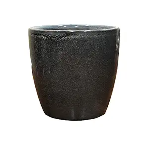 ShopMeFast Glossy Handcrafted Ceramic Pots Ceramic Planter for Indoor Plants/Planters,Home Decor,Garden Decor,Office Decor,Decorative Succulent Pot (Color: Grey)(L:10 cm, W:10 cm, H:10 cm)