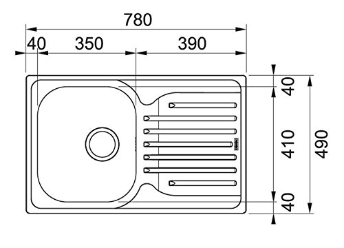 Franke 101.0251.296 Edelstahl Seide Küche Spüle mit Single Bowl – Grau - 3
