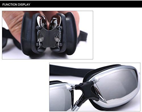 Fuson Myopia swimming goggles, No Leaking Anti Fog UV Protection Triathlon Swim Goggles with Free Protection Case for Adult Men Women Youth Kids