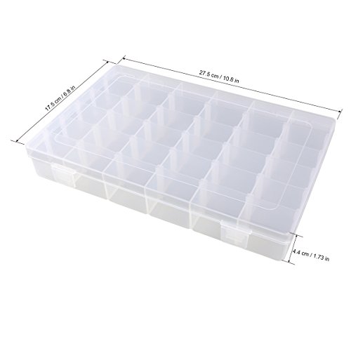 OULII 36 Fächern Kunststoff Aufbewahrungsbox Transparent Schmuckschatullen - 3