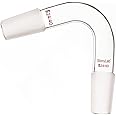 stonylab Glass 75 Degree Distillation Adapter, Borosilicate Glass Bent Adapter with 24/40 Inner Joints for Laboratory Lab Supply
