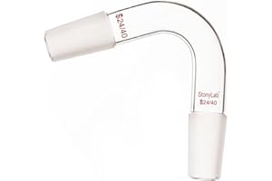 stonylab 75 Grad Destillation Adapter, Borosilikatglas Gebogener Adapter mit 24/40 Innenverbindungen für Laborlaborversorgung