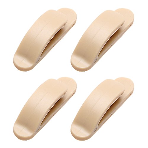 Preisvergleich Produktbild iTimo 4 Stück / Set Auto Kleiderbügel Halter für Tasche Schlüssel Geldbörse Lebensmittels Kunststoff Clips gurthalteband Auto Haken Clip Auto Organizer (Beige)