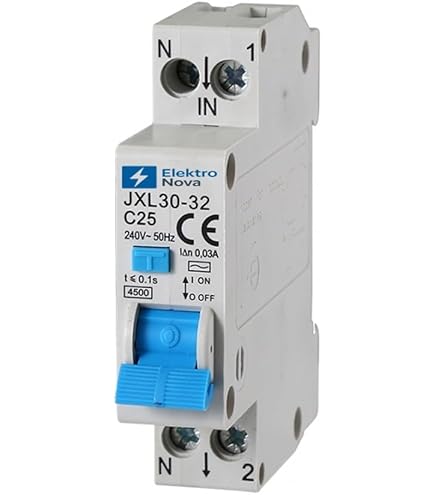 ELEKTRONOVA Interrupteur magnétothermique différentiel 1P N 6A 4.5K