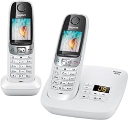 Gigaset C620A Duo T&eacute;l&eacute;phone sans Fil -R&eacute;pondeur 2 Combin&eacute;s Blanc