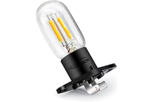 Ruiandsion Bombilla de microondas Z187 Base 240V 2A 25W Bombilla de lámpara de microondas LED para lámpara de horno de pera de microondas universal, amarillo