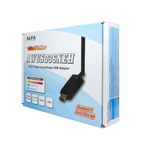 Alfa Network 1000mW Long-Range Adaptador WiFi USB (AWUS036NEH)
