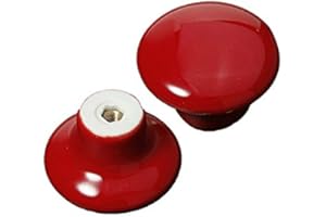 FBSHOP(TM) 2x Neu 39.5mm Rot Keramik Porzellan Knöpfe Möbelgriffe Möbelknauf MöbelKnopf für Schränke, Schubladen, Truhen, Schränke, Küche, Schlafzimmer, Badezimmer