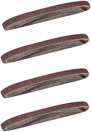 20 Mixed Grade Sanding Belts to fit for the Black and Decker Powerfile 13mm x 457mm (5pcs each 40Grit 60Grit 80Grit 120Grit)