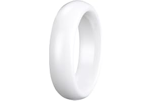 UrbanBijoux BAGUE ALLIANCE MARIAGE ANNEAU HOMME FEMME PUR CERAMIQUE BLANCHE